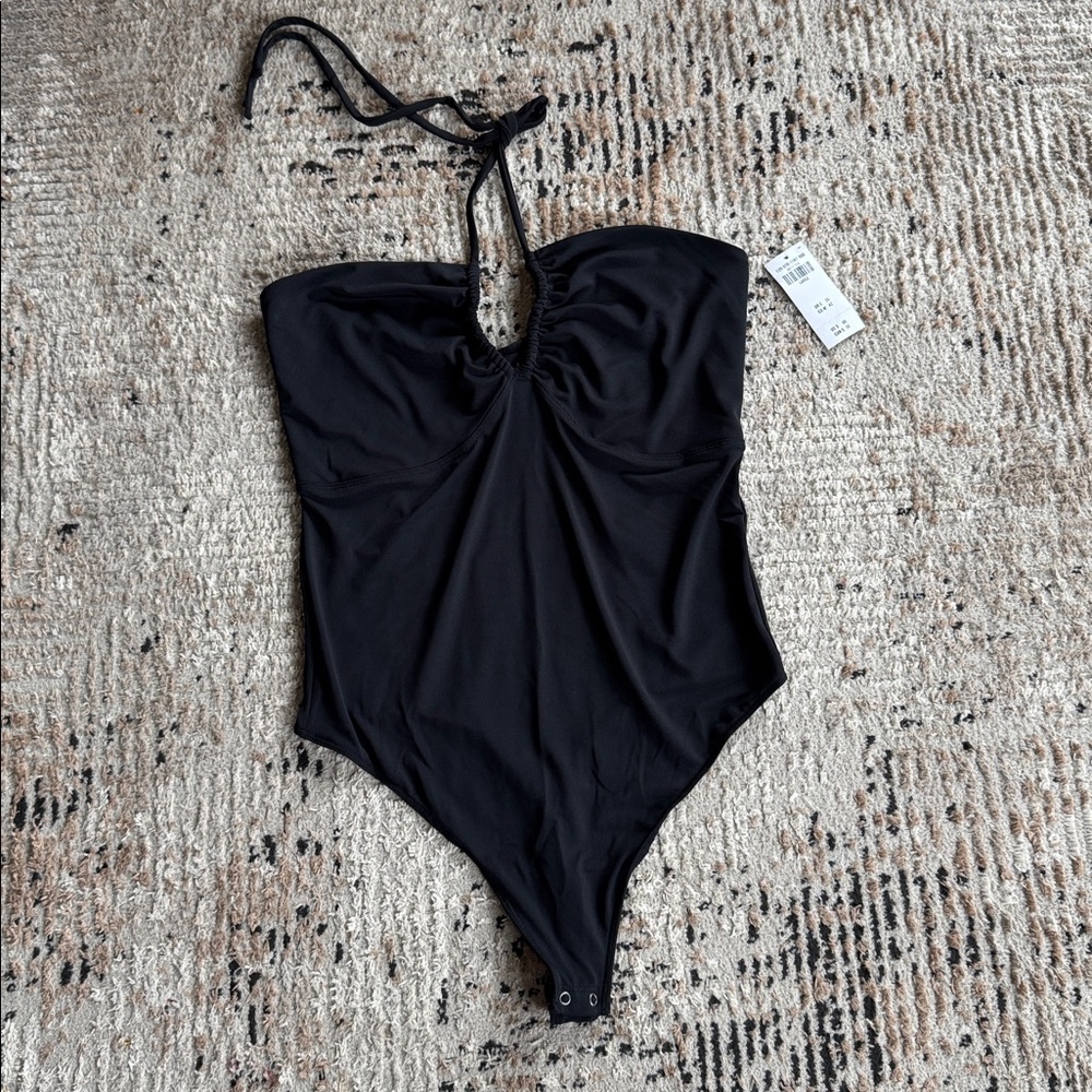 Abercrombie Black Halter Bodysuit